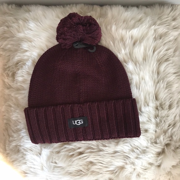 cuff hat with yarn  pom not for sale - Picture 1 of 2